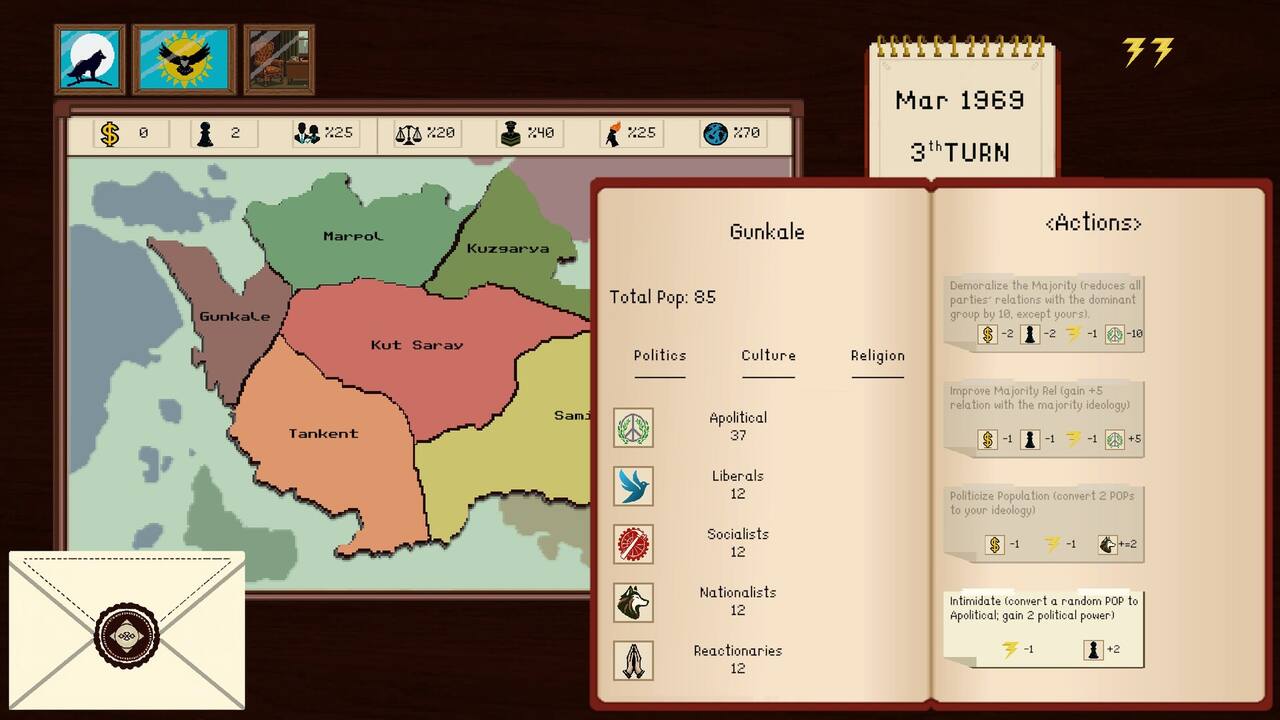 Statecraft: Corrupted Democracy gameplay screenshot