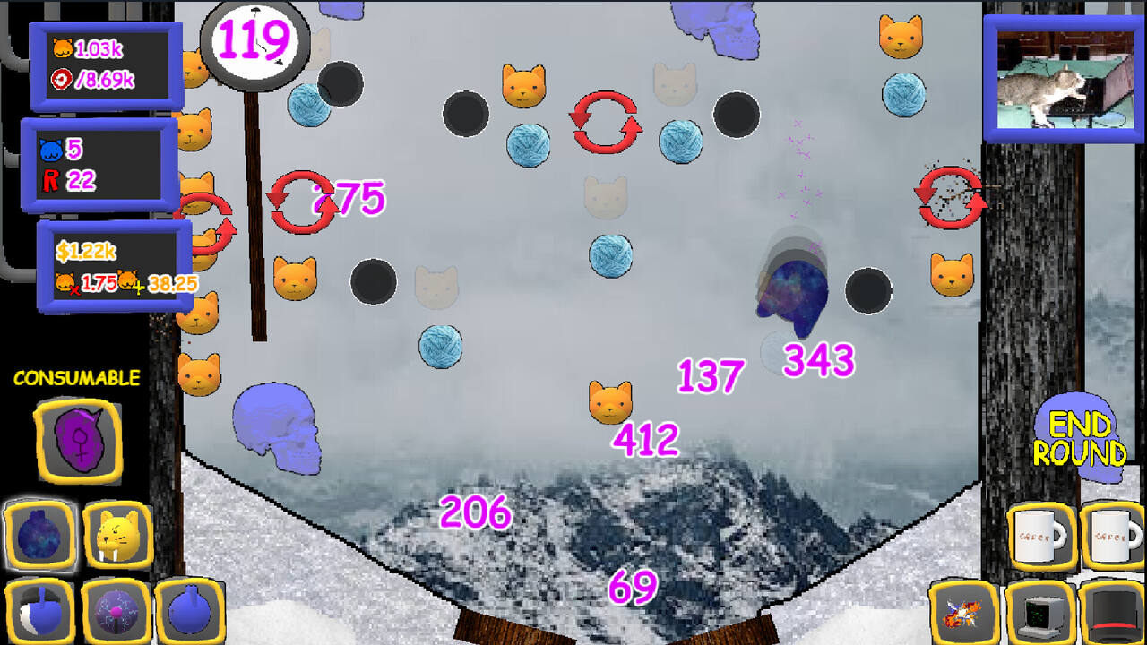 Big Ralph's Kitty Pinball gameplay screenshot